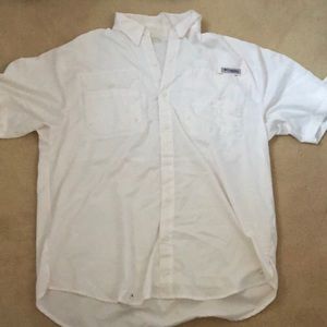 Colombia PFG White Mens T-Shirt Large